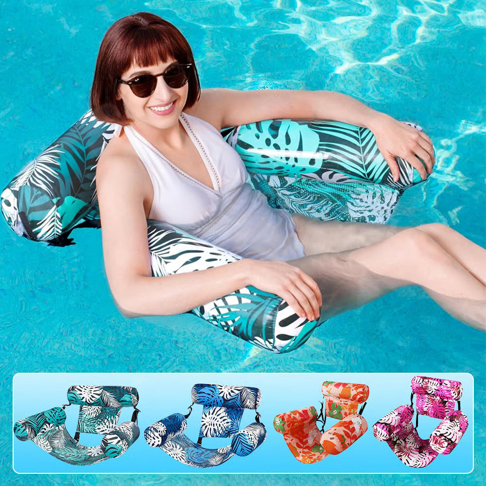 Inflatable Pool Lounge Chair – Floating Water Hammock for Adults