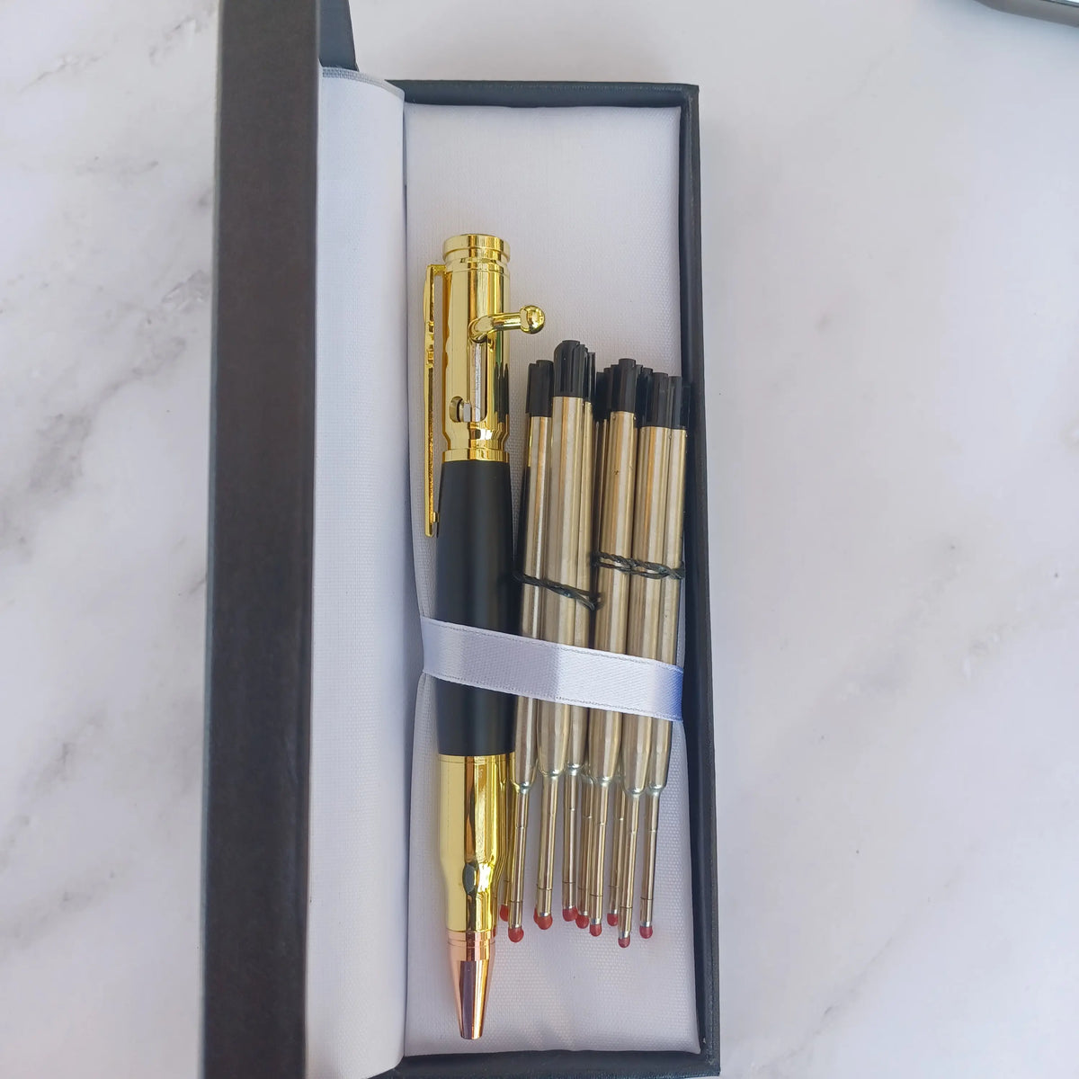 Stress Relief Bolt Action Work Pens, Great for Stress Relief Fidgeting, 62%-68% Copper Brass, Tactical Bolt Action Pen
