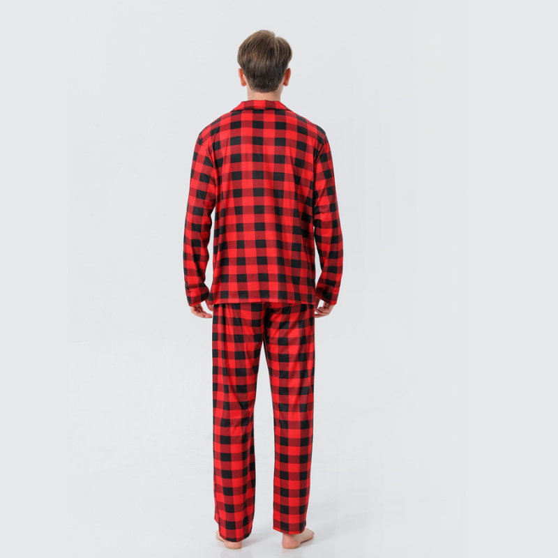 Buffalo Plaid Matching Family Christmas Pajamas-Dog Pajamas Included