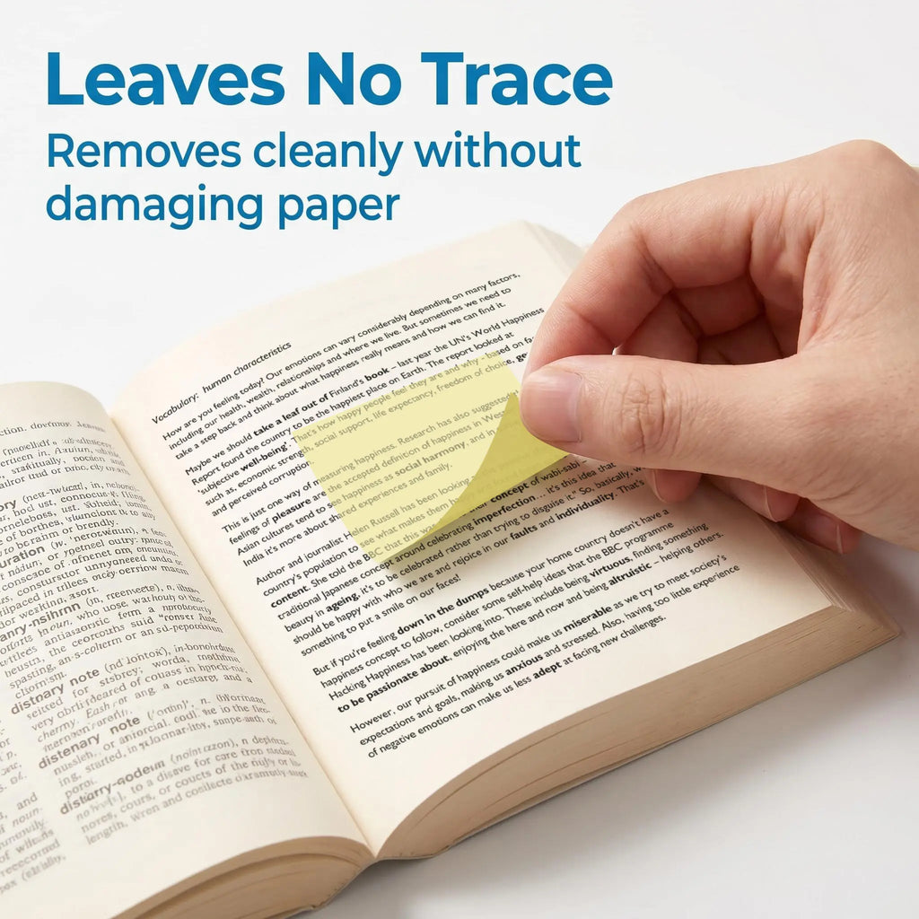 Transparent Pull-Out Sticky Notes | 12 Boxes, 960 Sheets, 6 Colors