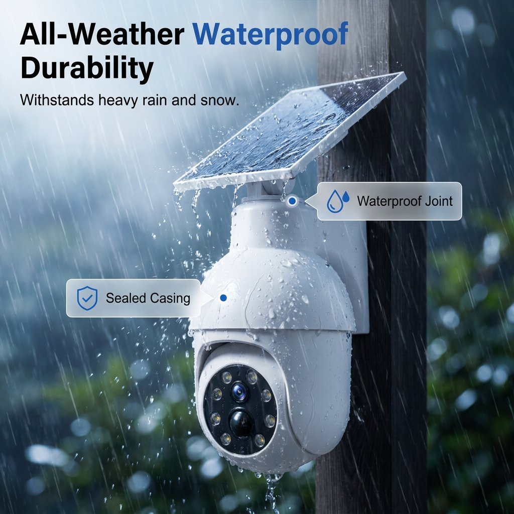 ⏰Solar-Powered Simulated Surveillance Camera Street Light