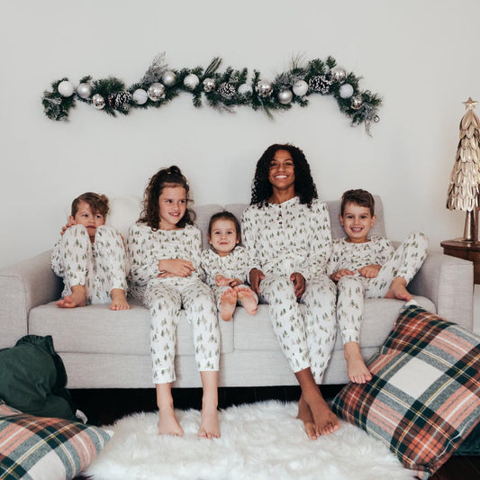 Christmas Tree Matching Family Christmas Pajamas-Dog Pajamas Included