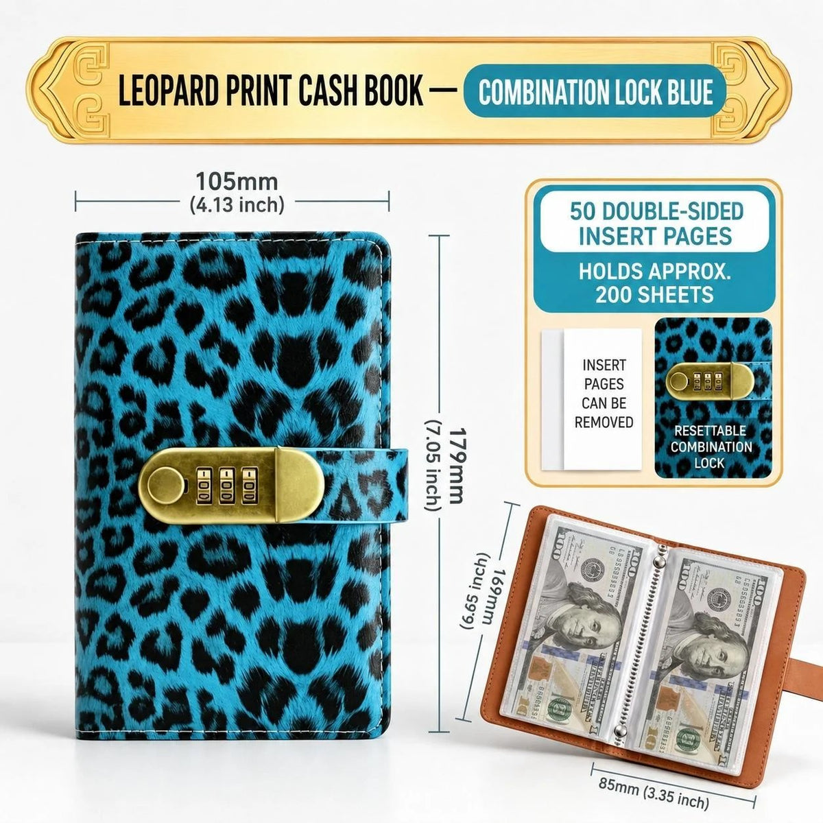 2026 Hot Sale💰🔐 A6 Cash Savings Binder with 3-Digit Lock – Budget. Save & Stay Organized