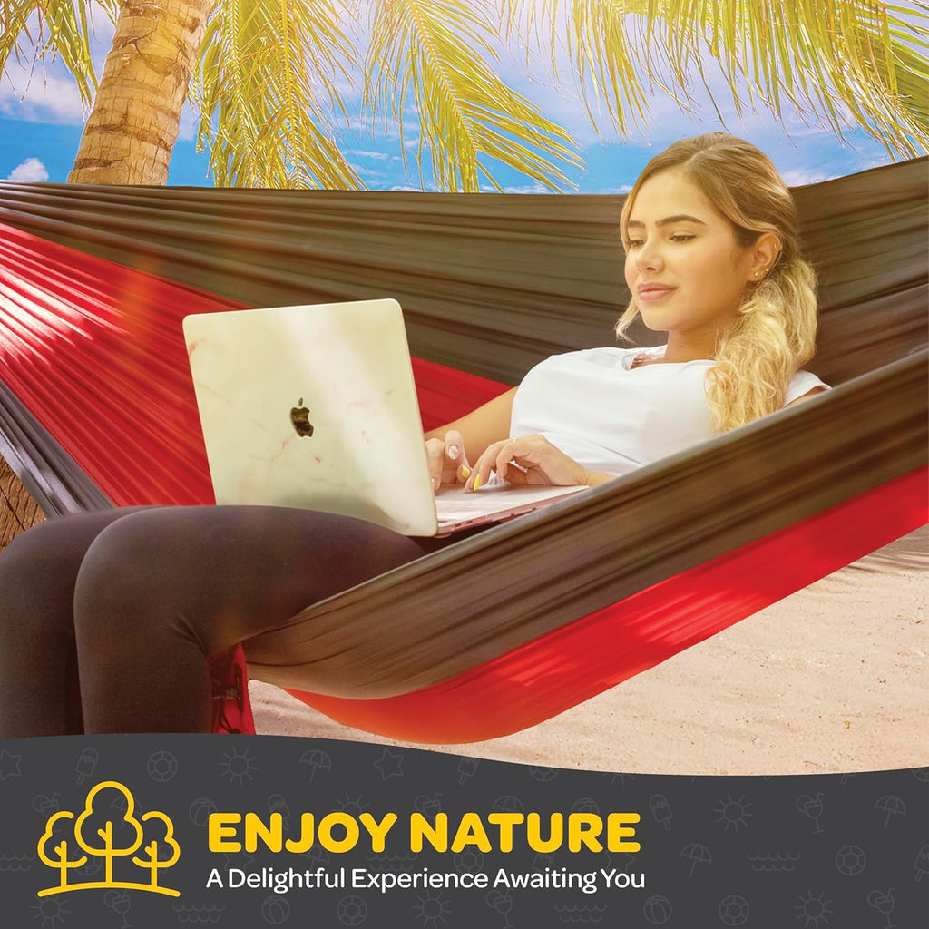 Durable Camping Hammock – Double & Single Sizes