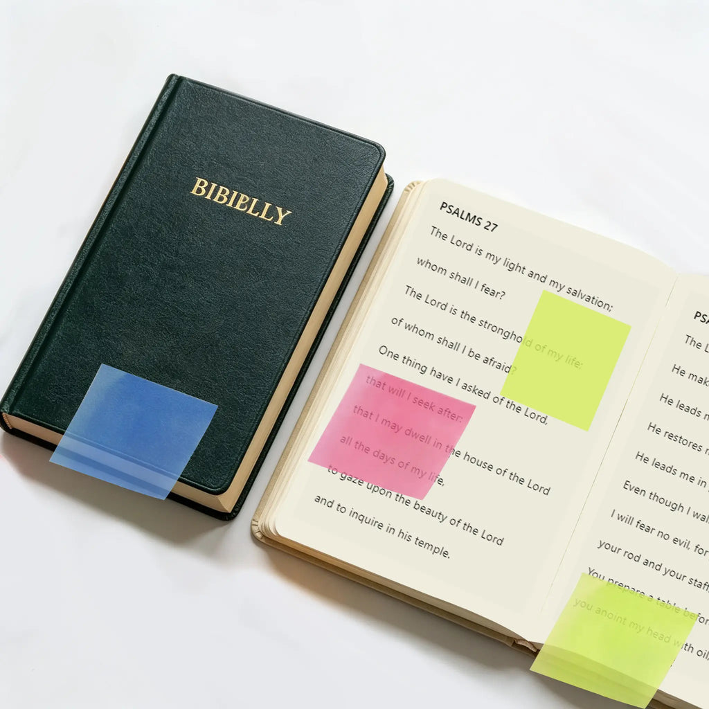 Transparent Pull-Out Sticky Notes | 12 Boxes, 960 Sheets, 6 Colors
