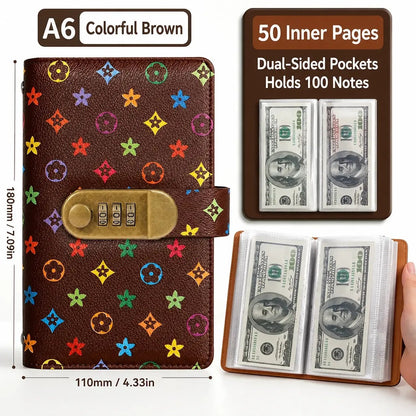 2026 Hot Sale💰🔐 A6 Cash Savings Binder with 3-Digit Lock – Budget. Save & Stay Organized