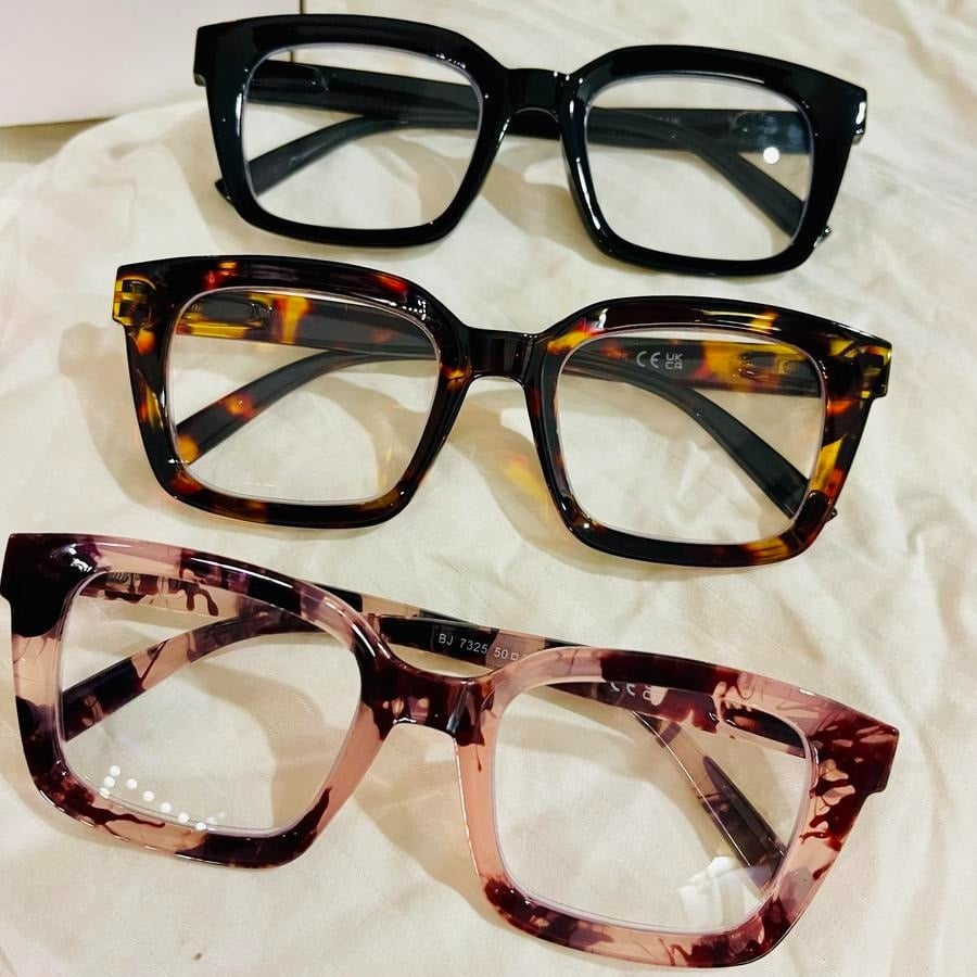 🔥Hot Sale - ✨👓3 Pack Tortoiseshell Reading Glasses – Blue Light Blocking Oversized Square Readers (🔥Buy 2 Get EXTRA  10％ OFF)