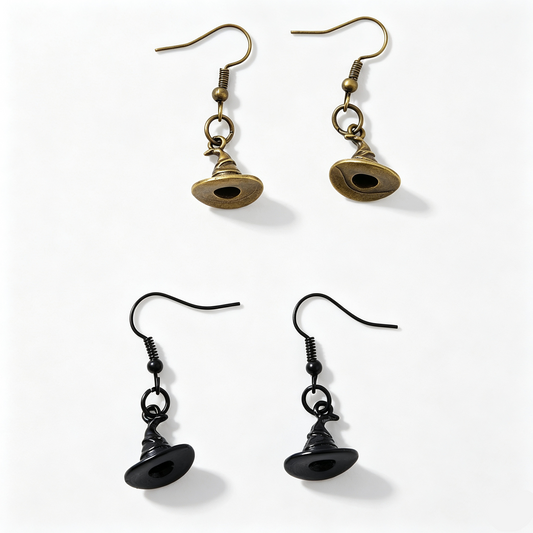 Witch Hat Halloween Dangle Earrings