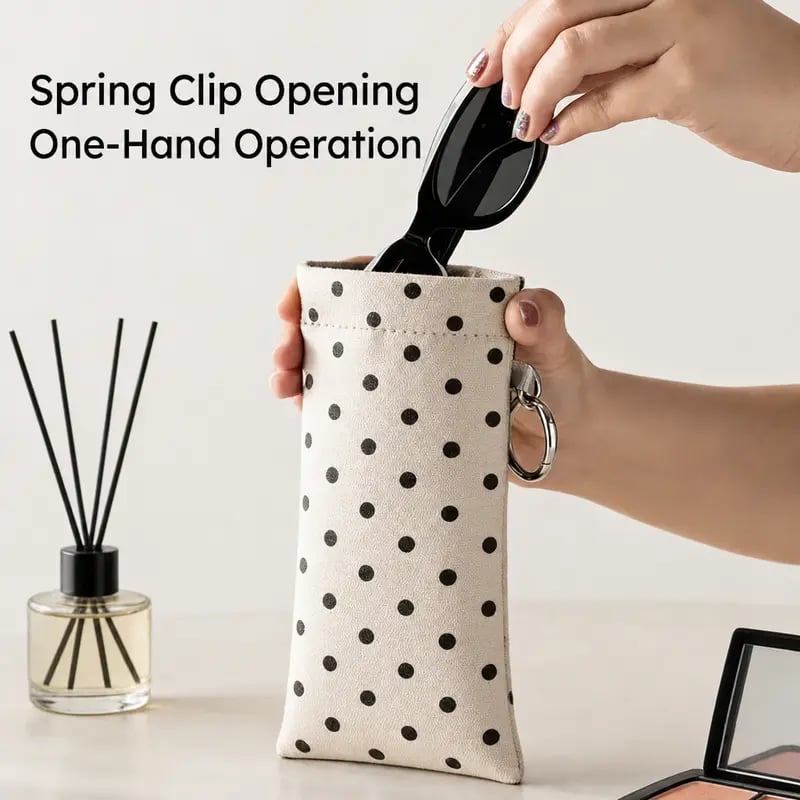 🏆75K+ SOLD!🕶️Soft PU Leather Sunglasses Pouch Elastic Opening Eyeglasses Bag