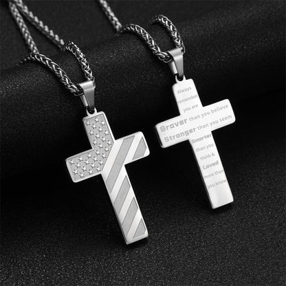 💥🎉✨Flag Cross Necklace,Best Gifts