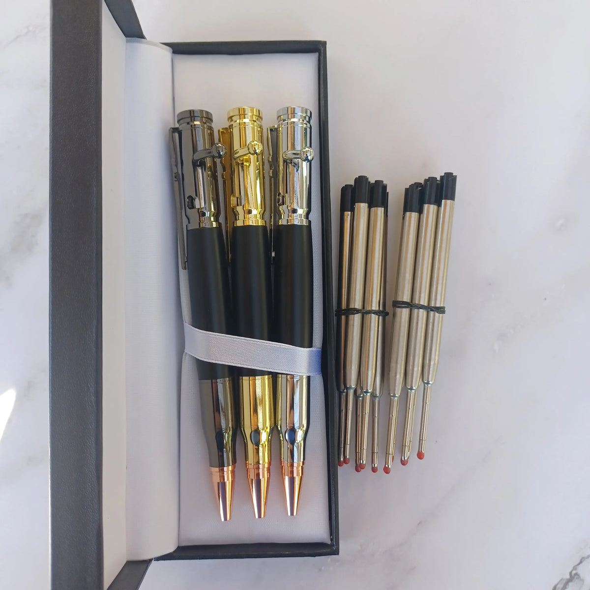 Stress Relief Bolt Action Work Pens, Great for Stress Relief Fidgeting, 62%-68% Copper Brass, Tactical Bolt Action Pen