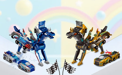 🎁✨ Collision Transforming Dinosaur Car Toy