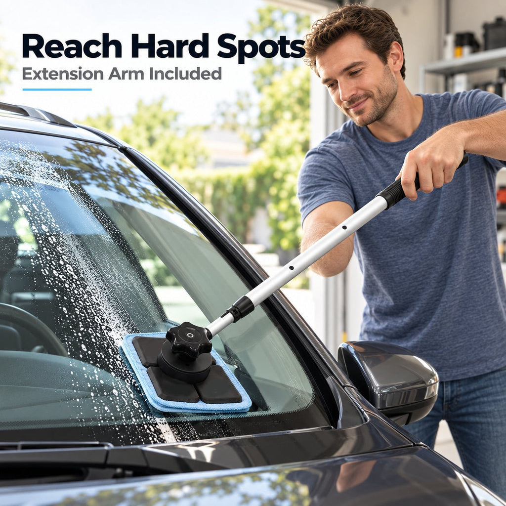 🔥Hot Sale 50% OFF🚗Dual Magnetic Car Windshield Cleaner | Streak-Free Auto Glass Cleaning Kit