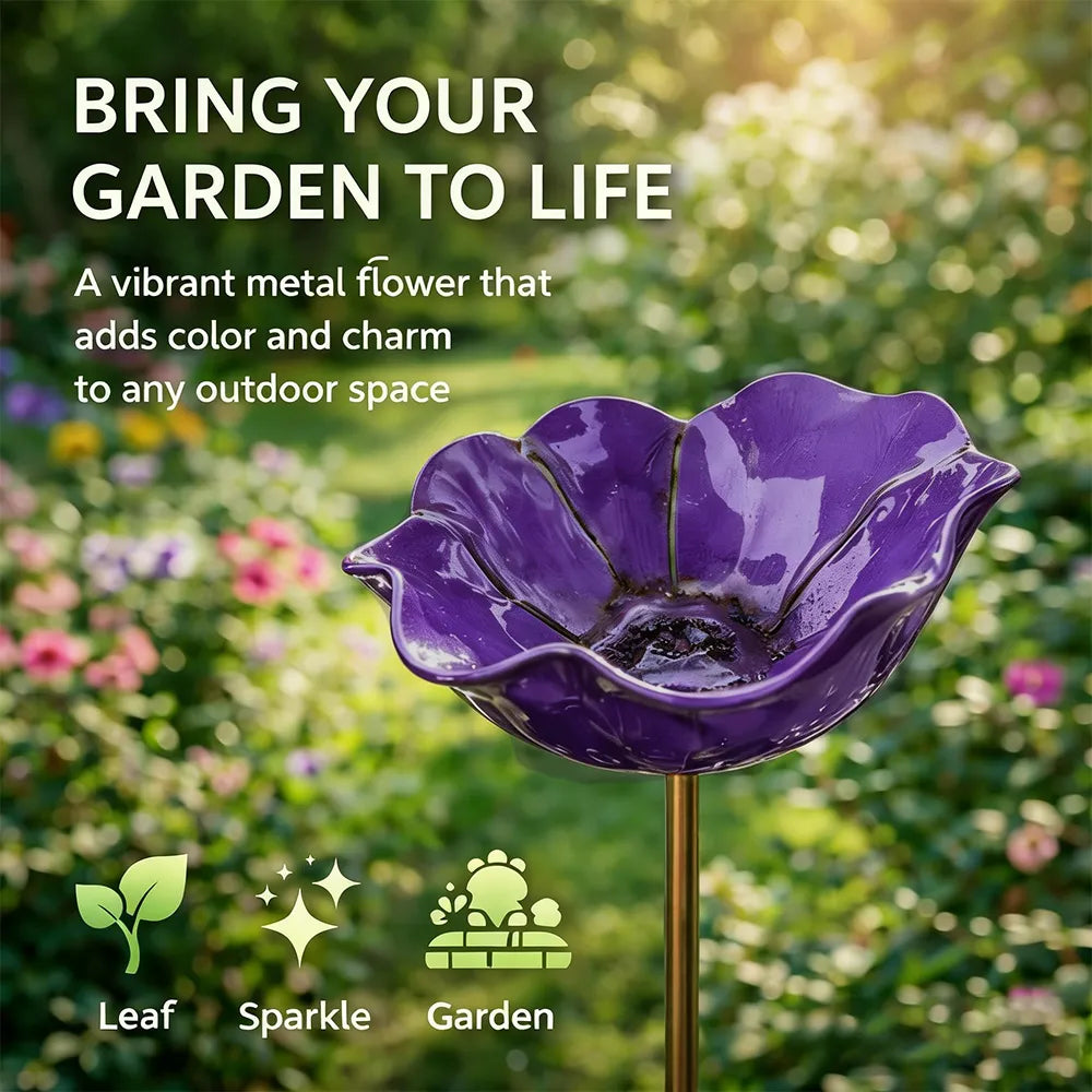 💖🎁2026 Mother's Day Gifts 50% Off--🎁Handmade Metal Flower Garden Stake🐦