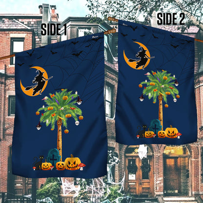 Halloween Witchcraft Pumpkins Palm Tree South Carolina Flag 3-Day Shipping