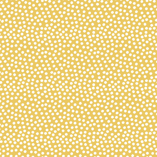 Dear Sweethearts Irregular Polka Dots Yardage – Yellow | American Jane | In Stock
