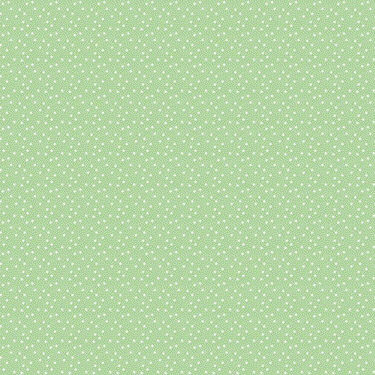 Dear Sweethearts Tiny Stars & Dots Yardage – Green | American Jane | In Stock