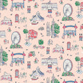 From London, With Love Main Scenic Yardage – Peach | Cath Kidston® | 50% Deposit Preorder | March 2027