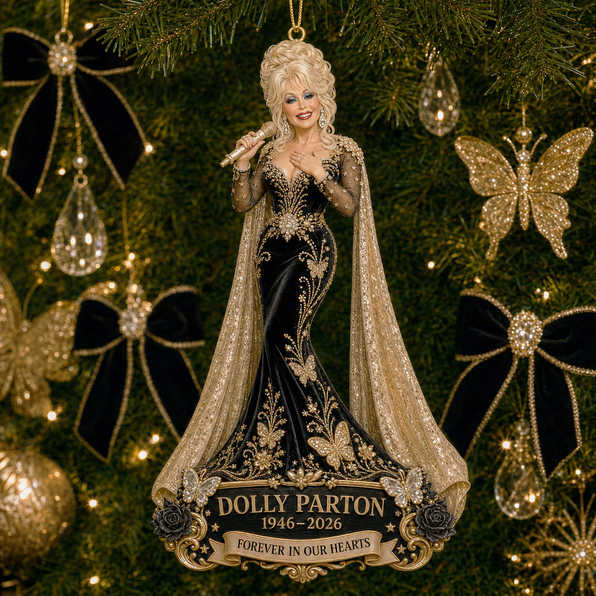 ⏰Last Day $12.99 - Dolly Parton Memorial Christmas Ornament