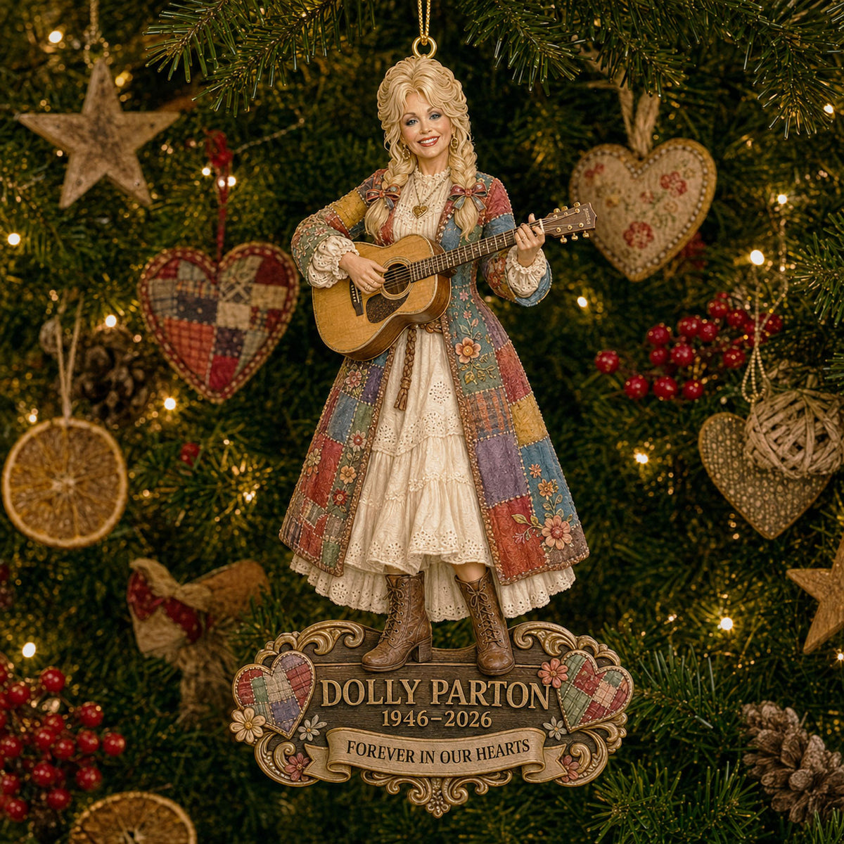 ⏰Last Day $12.99 - Dolly Parton Memorial Christmas Ornament