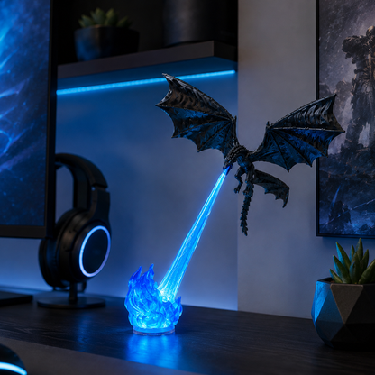 Dragon Breath LED Display Lamp – Fire & Ice Fantasy Dragon Decor