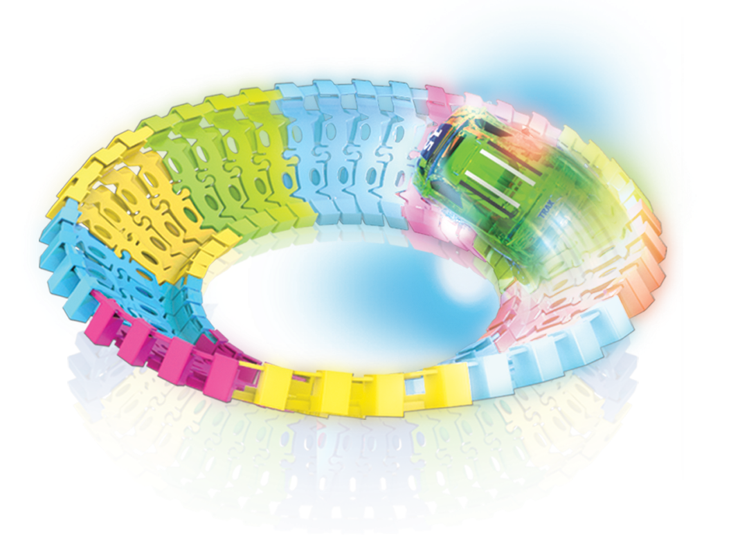 Twister Tracks 221 (11 feet) Neon Glow Track + 1 Car Set