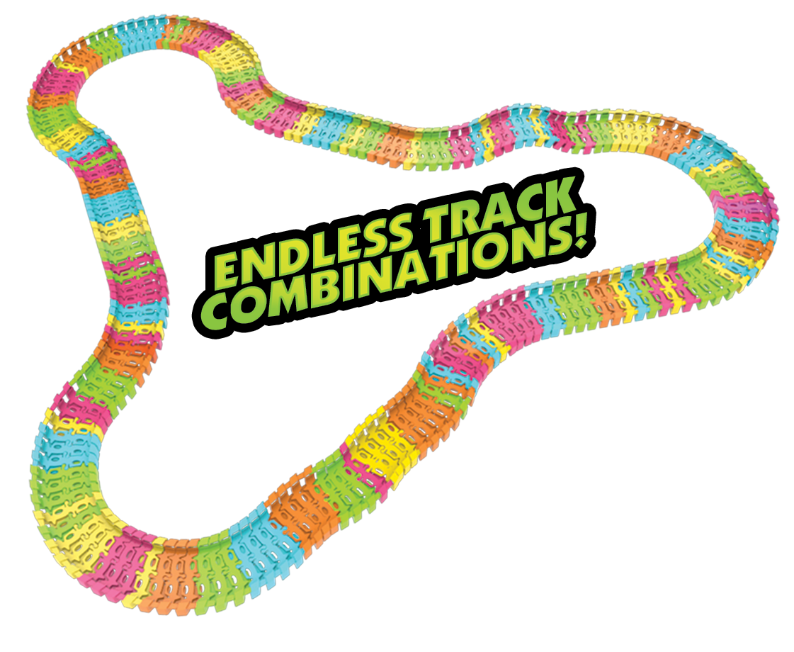 Twister Tracks 221 (11 feet) Neon Glow Track + 1 Car Set