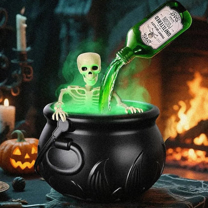 Cauldron Halloween Decor (With Magic Floating Potion Bottles & Diffuser)