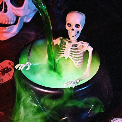 Cauldron Halloween Decor (With Magic Floating Potion Bottles & Diffuser)