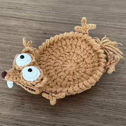 Handmade Crochet Frog Coaster – Cute Animal Cup Mat