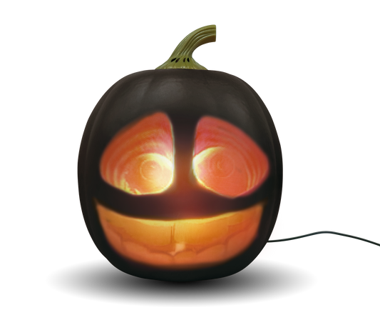 ANIMAT3D Jabberin' Jack Motion Sensor 12 Inch XL Talking Animated Black Pumpkin with Built in Video Projector, Speaker and Motion Sensor Includes 80 Minutes of Content
