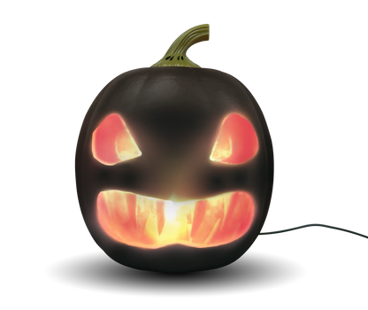 ANIMAT3D Jabberin' Jack Motion Sensor 12 Inch XL Talking Animated Black Pumpkin with Built in Video Projector, Speaker and Motion Sensor Includes 80 Minutes of Content