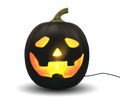 ANIMAT3D Jabberin' Jack Motion Sensor 12 Inch XL Talking Animated Black Pumpkin with Built in Video Projector, Speaker and Motion Sensor Includes 80 Minutes of Content