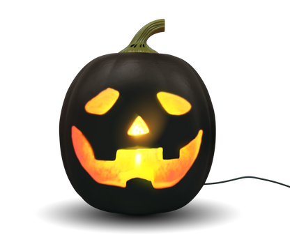 ANIMAT3D Jabberin' Jack Motion Sensor 12 Inch XL Talking Animated Black Pumpkin with Built in Video Projector, Speaker and Motion Sensor Includes 80 Minutes of Content