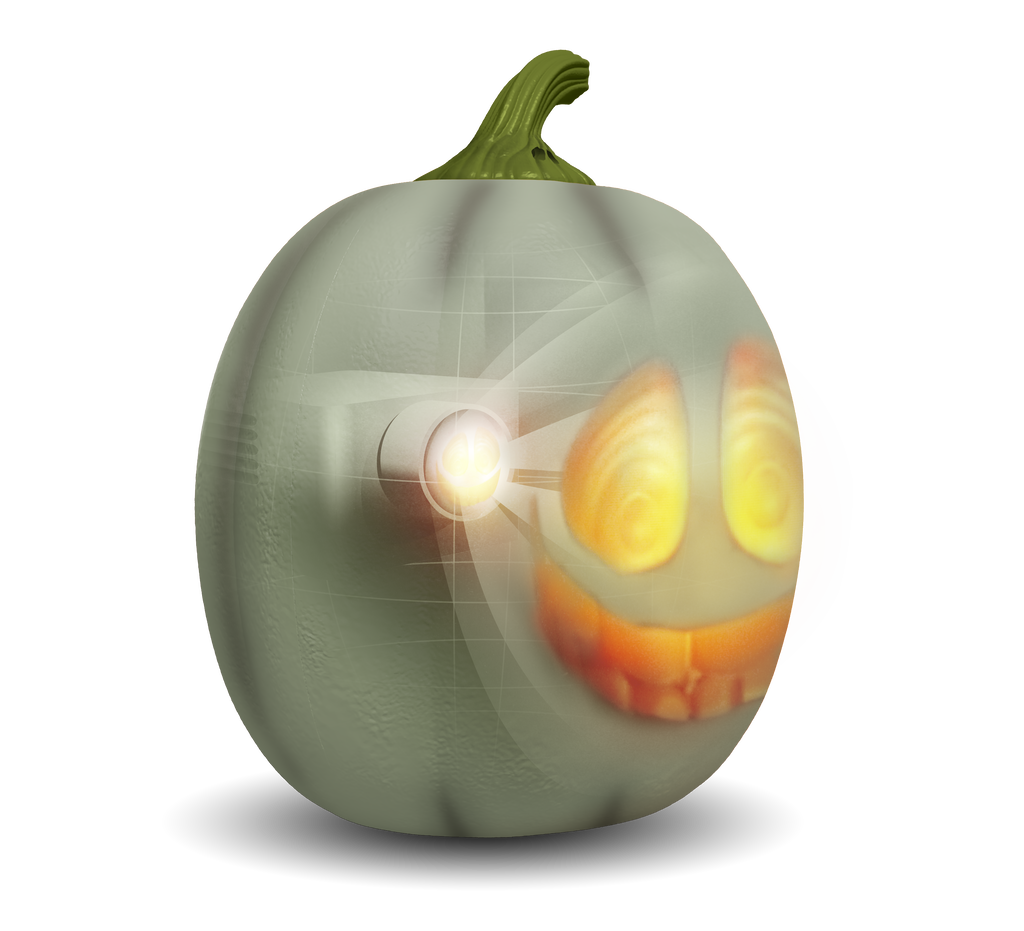 ANIMAT3D Jabberin' Jack Motion Sensor 12 Inch XL Talking Animated White Pumpkin with Built in Video Projector, Speaker and Motion Sensor Includes 80 Minutes of Content