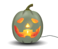ANIMAT3D Jabberin' Jack Motion Sensor 12 Inch XL Talking Animated White Pumpkin with Built in Video Projector, Speaker and Motion Sensor Includes 80 Minutes of Content