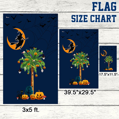 Halloween Witchcraft Pumpkins Palm Tree South Carolina Flag 3-Day Shipping