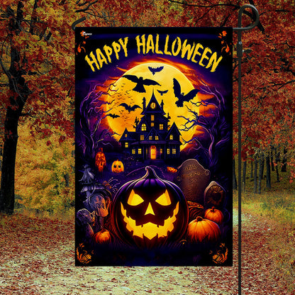 Happy Halloween Pumpkin Flag