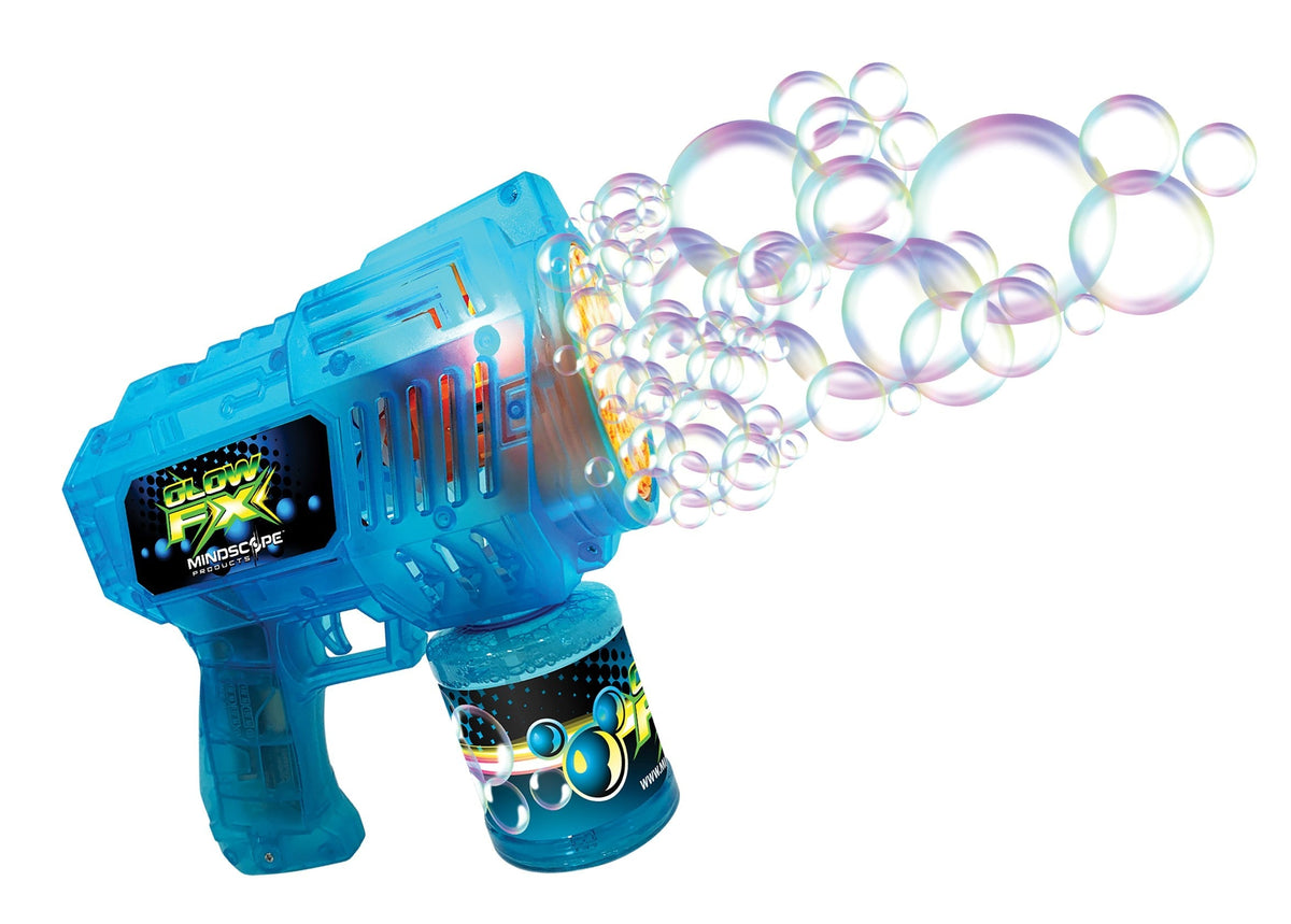 Set of 2 GlowFX Bubble Blaster with LED Lights and Bubble Jets That Blasts Bubbles Includes Mess Free Attachable Bubble Cartridge