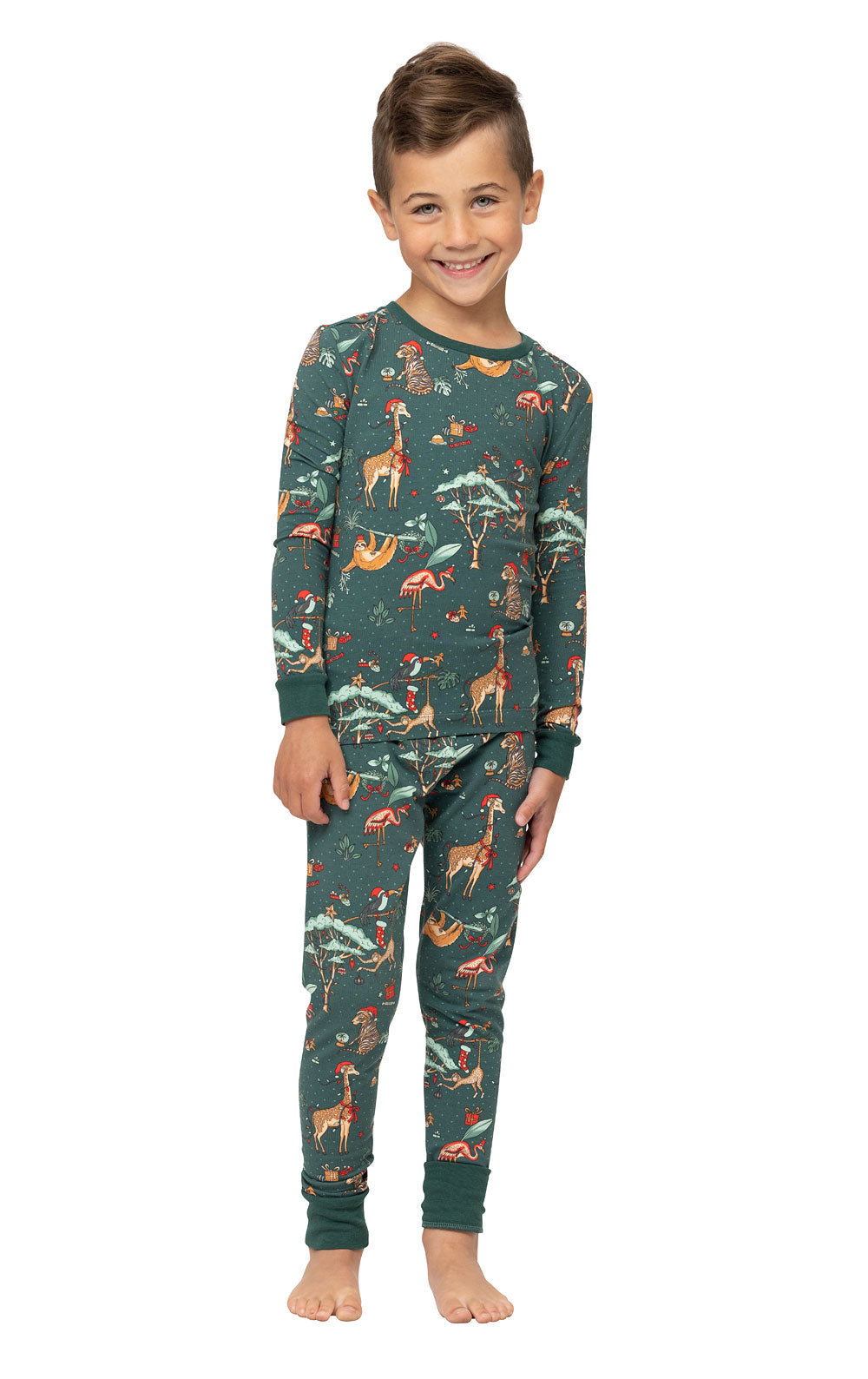 Christmas Cute Animals Matching Family Christmas Pajamas-Dog Pajamas Included