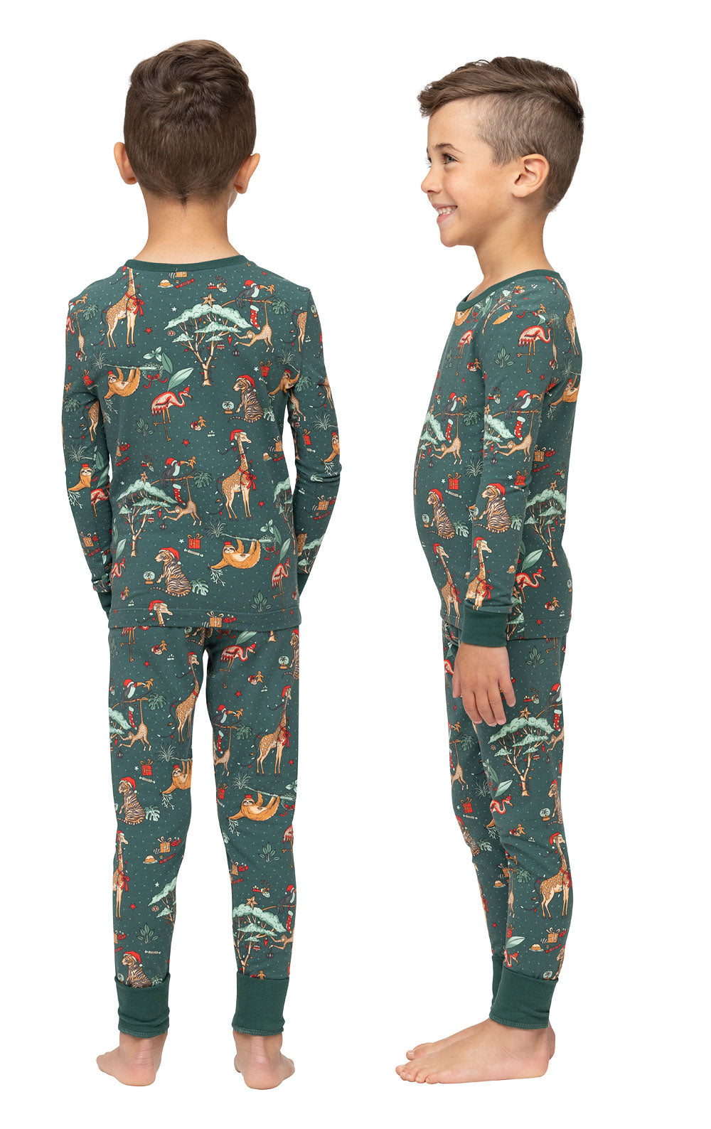 Christmas Cute Animals Matching Family Christmas Pajamas-Dog Pajamas Included