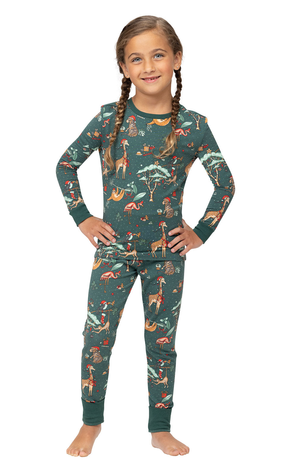 Christmas Cute Animals Matching Family Christmas Pajamas-Dog Pajamas Included