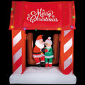 Airblown Inflatable Animated Mr. & Mrs. Santa Claus Porch Swing Scene Outdoor Yard Decoration