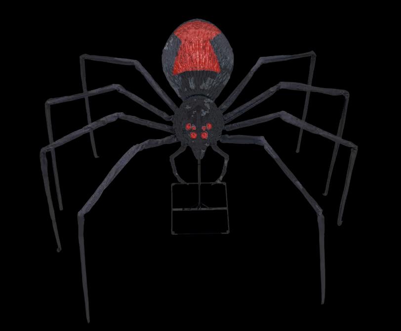 8' Black Widow Spider Decoration