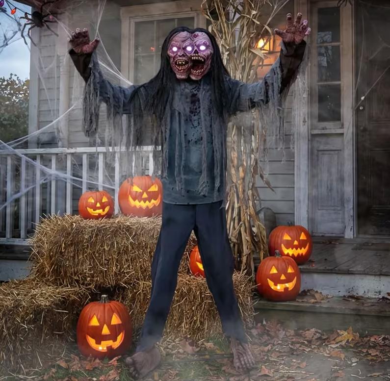 Jack & Jill Zombie Halloween Animatronic Decoration