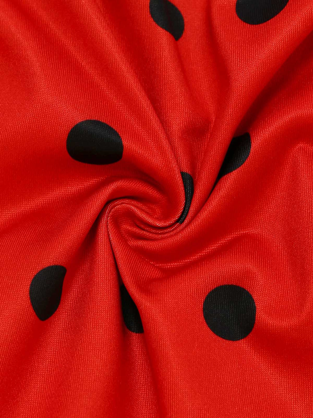 Red 1950s Ladybug Halloween Costume Dress Set