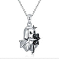Cute Ghost Black Cat Pendant Necklace