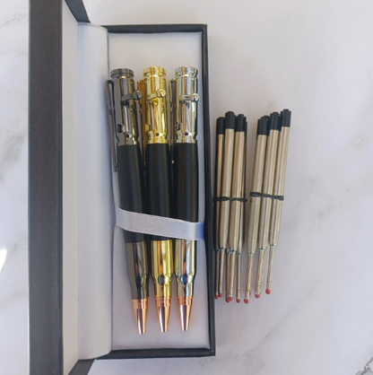 Stress Relief Bolt Action Work Pens, Great for Stress Relief Fidgeting, 62%-68% Copper Brass, Tactical Bolt Action Pen