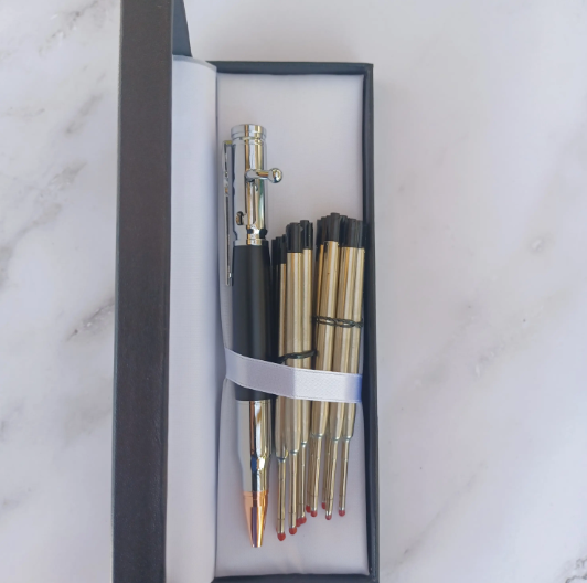 Stress Relief Bolt Action Work Pens, Great for Stress Relief Fidgeting, 62%-68% Copper Brass, Tactical Bolt Action Pen