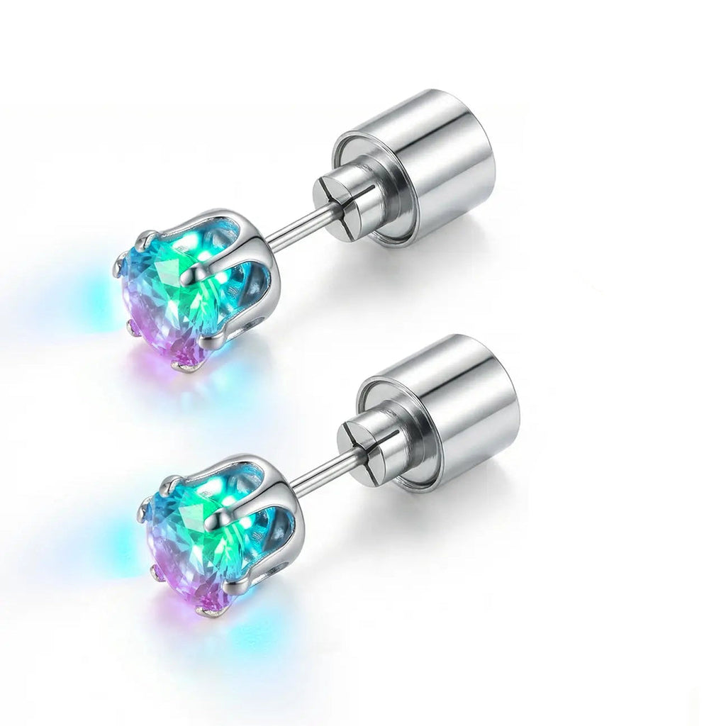 Rainbow LED Stud Earrings Halloween Party